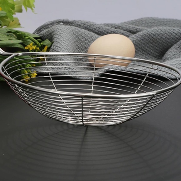 Passoire en métal pour pâtes et friture,  filaire en acier inoxydable 18 cm - Picture 2 of 5